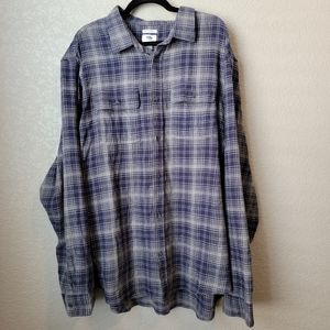 Old Navy Navy/Gray Old Navy Button Up Flannel